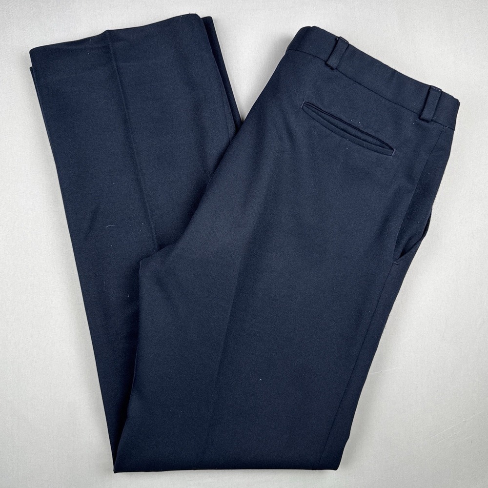 Vintage 70s Broomsticks Glen Oaks Navy Blue Pants Talon Zip Straight Leg